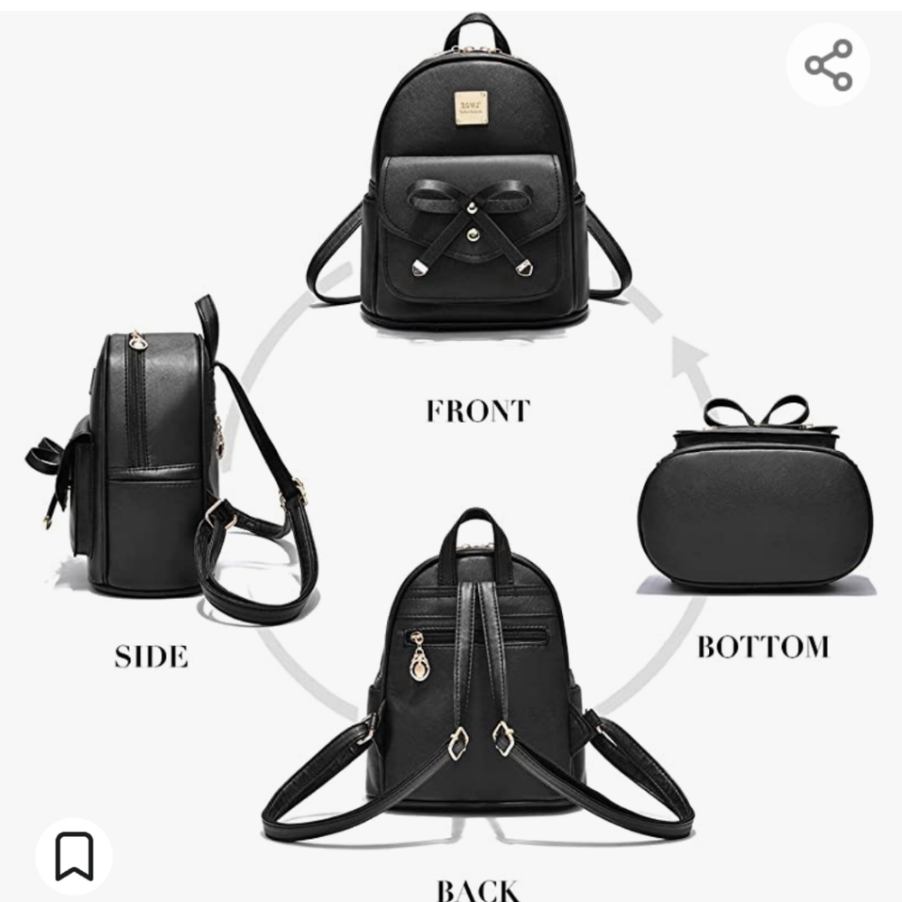 Mini pack backpack purse bowknot - Picture 3 of 6